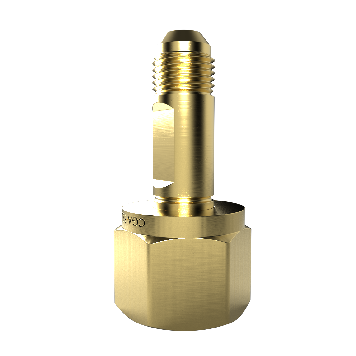 CGA320 to JIC Adapter Side View